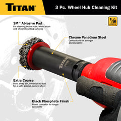 Titan 51798 brake rotor cleaning pad in action for clean surfaces