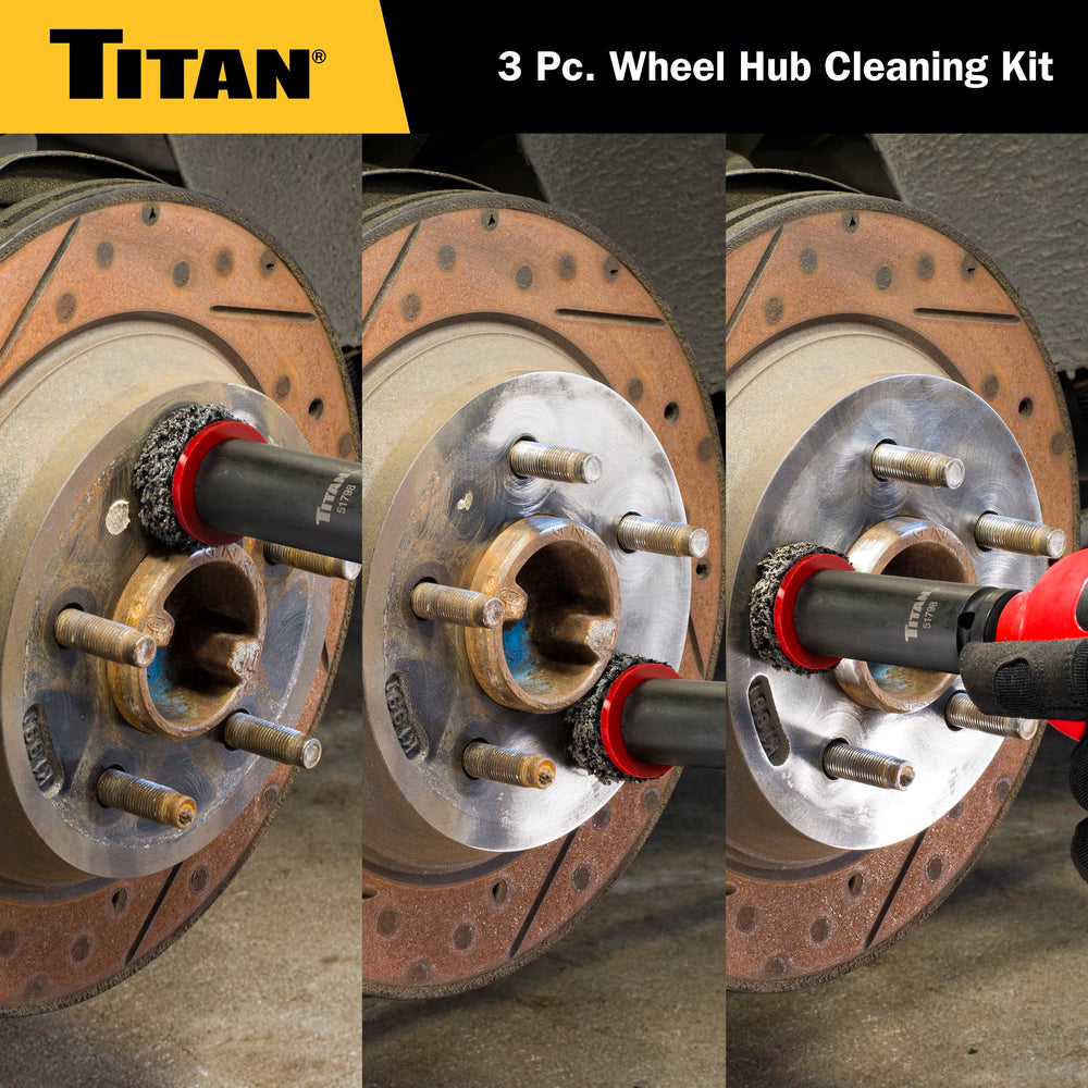 Titan 51798 locking ring secures abrasive pads during cleaning