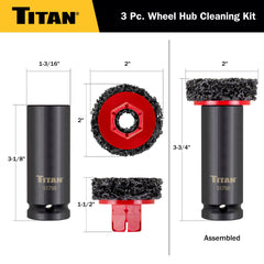 Titan 51798 wheel hub assembly cleaning kit ready for use