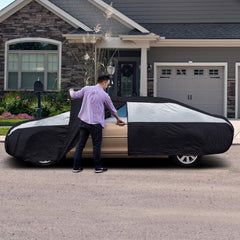 Titan Jet Black Poly 210T outer 210T polyester for durability.