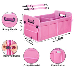 titiyiof trunk organizer with adjustable straps secures items during travel