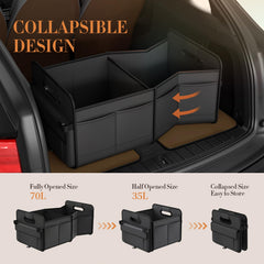 titiyiof trunk organizer showing 70L capacity for varied gear.