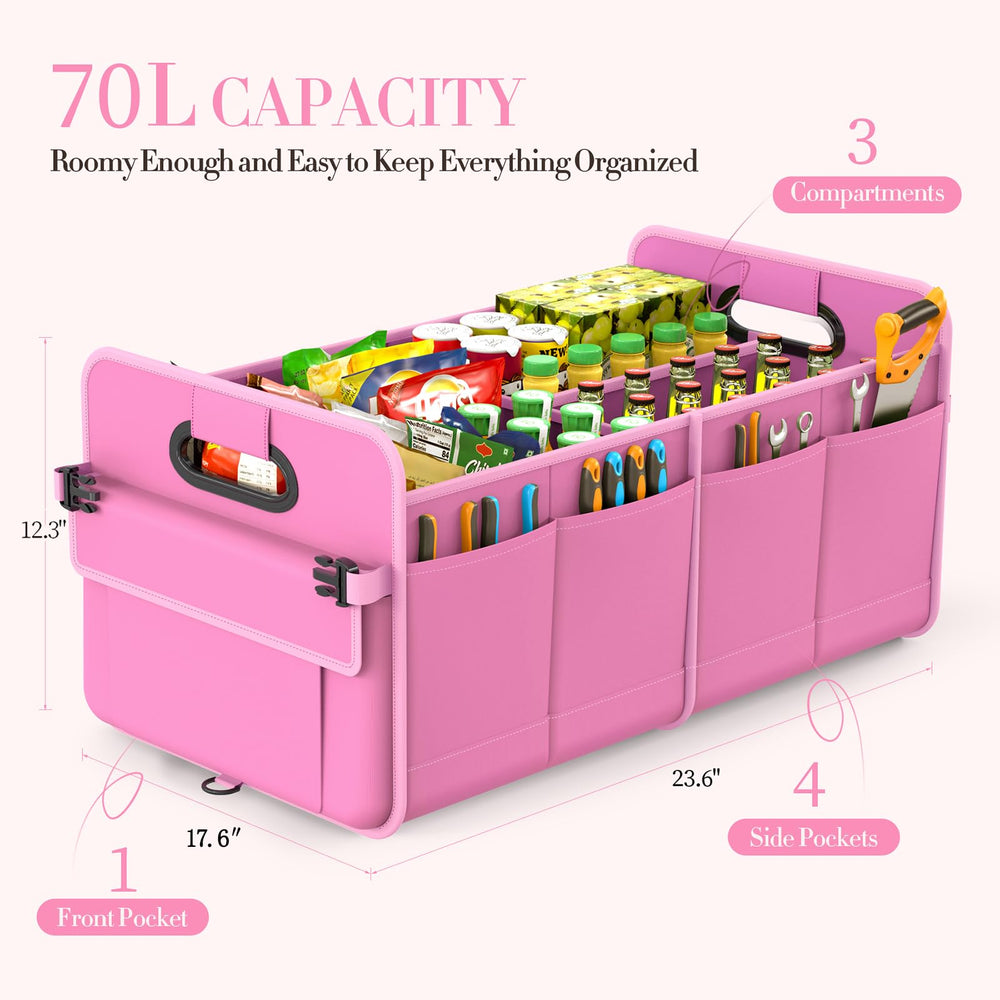titiyiof trunk organizer folded flat saving space when not in use