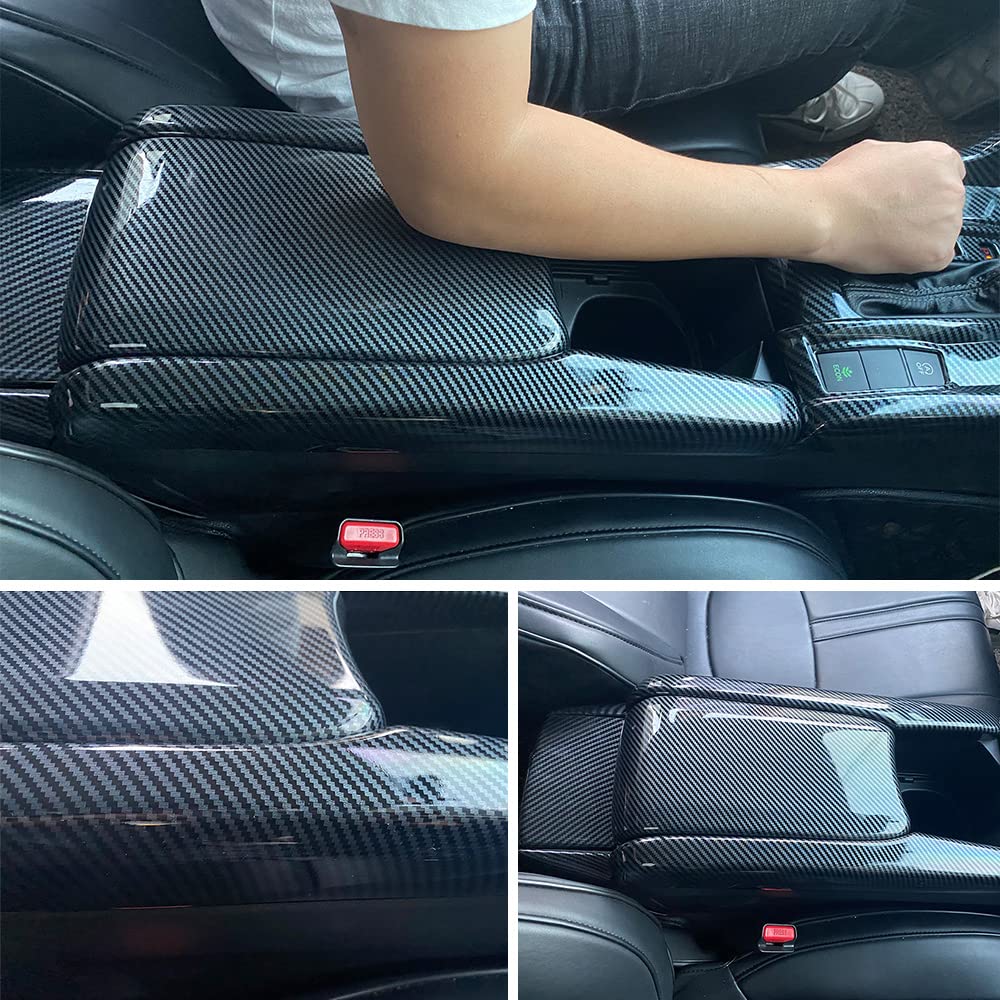 Adhesive install in progress with TKREENO armrest cover for simple fit