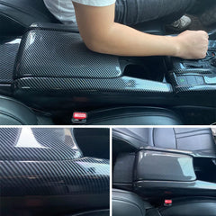 Adhesive install in progress with TKREENO armrest cover for simple fit