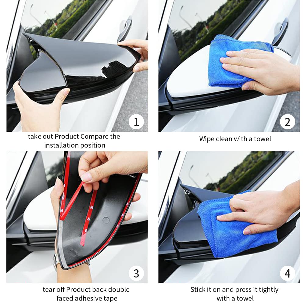 TKREENO 2-piece set protects mirrors and personalizes Honda Civic style.