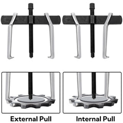 Tlence bearing removal tool in use on a flywheel for safe extraction