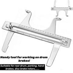 Tlence brake measure range with metric and imperial scales for versatile readings.