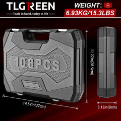 TLGREEN dual-drive system enables 3/8-inch and 1/4-inch drive versatility