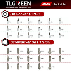 TLGREEN multi-application kit suits car, bike, and workshop tasks