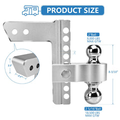 Tlvuvmo 8 inch drop and 8 inch rise for flexible height adjustment