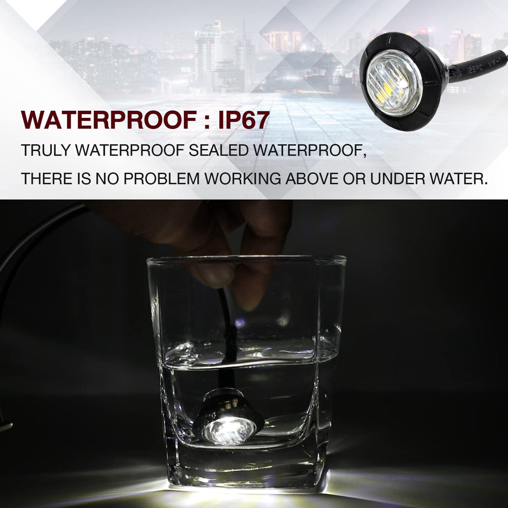 TMH 3/4in marker light with PC lens, dust-proof and shock-resistant for tough hauls.