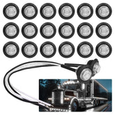 TMH 3/4in bullet marker light for trailers with white lens, improves roadside visibility.