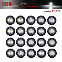 TMH 3/4in marker light front view for trucks, enhances daytime signaling.
