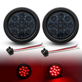 TMH 4-inch LED stop tail light with smoked red lens for trucks