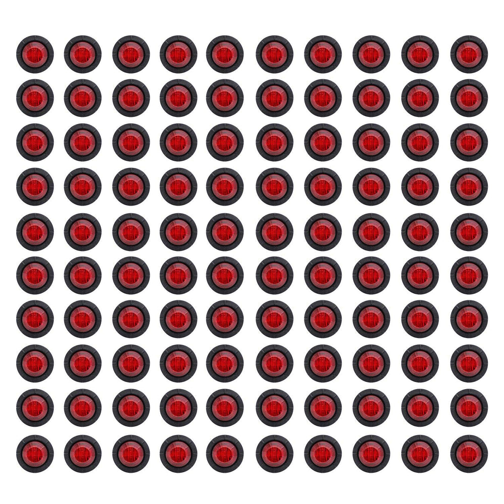 TMH 3/4-inch red LED marker light front view enhances trailer visibility.