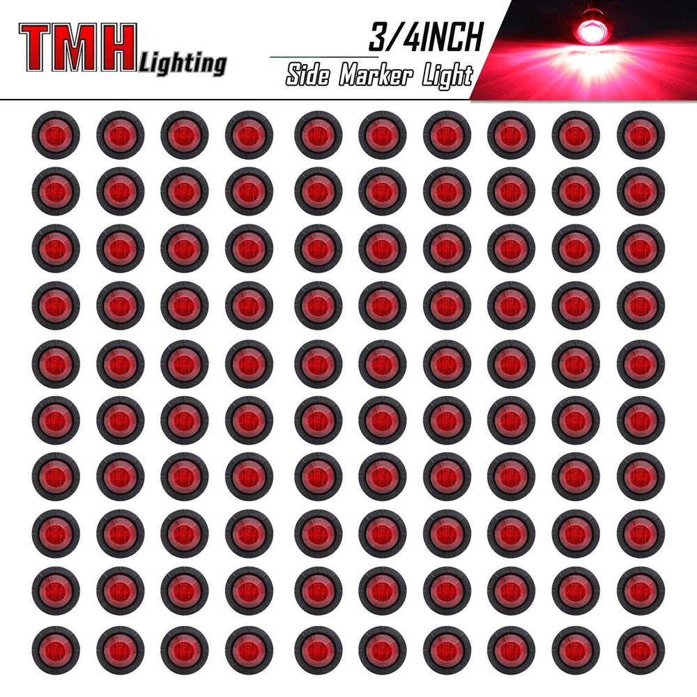 TMH 3/4-inch red LED marker light rear view improves nighttime signaling.