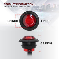 TMH 3/4-inch red LED marker light for trucks improves highway safety.