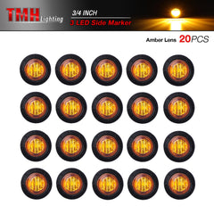 TMH amber LED clearance light side angle for safe marking