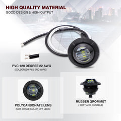 TMH 60-lumen white LED marker unit enhances side lighting for trucks and campers.