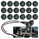 TMH smoked-lens round marker front view delivers reliable 12V illumination for trailers and trucks.