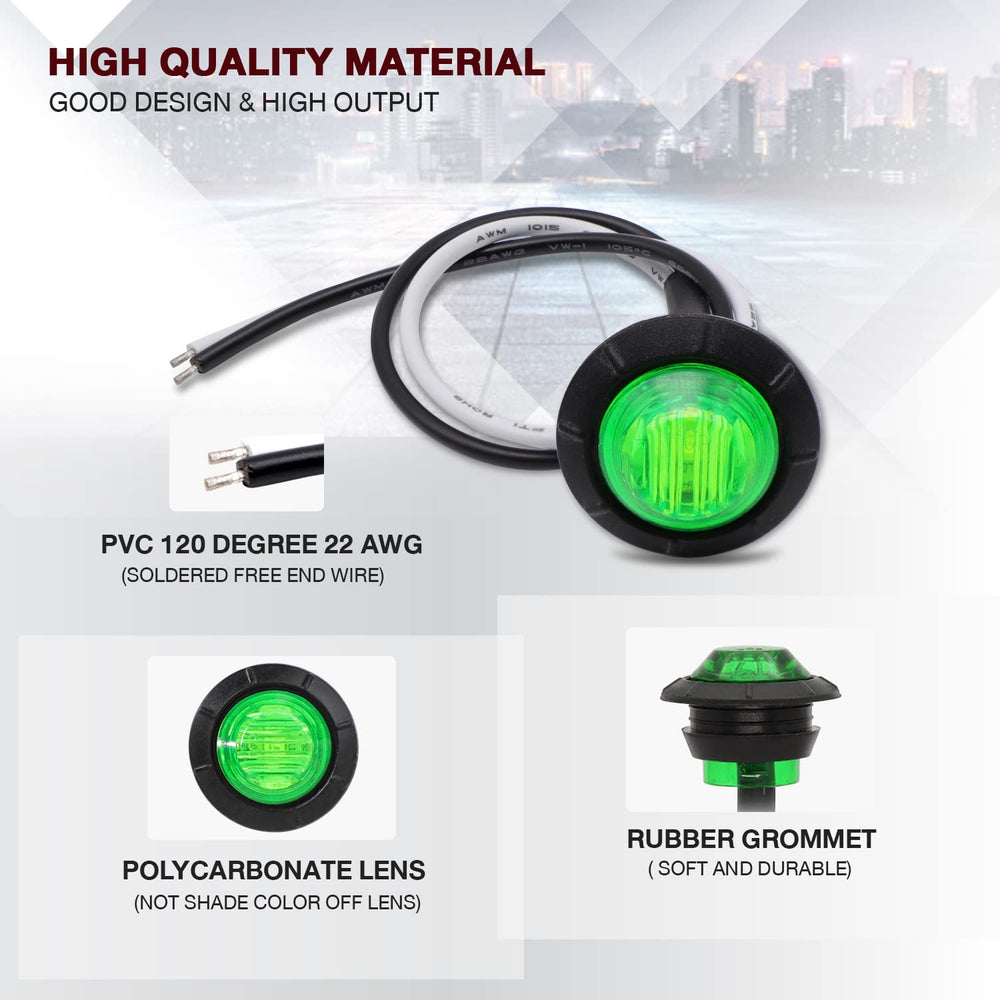 TMH side-marker light with three-wire connection for easy power setup.