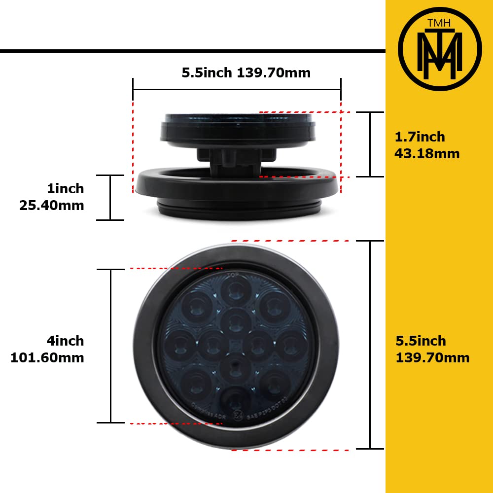 TMH truck and trailer tail-light assembly with rubber mount