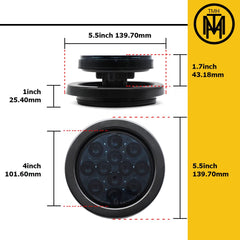 TMH truck and trailer tail-light assembly with rubber mount