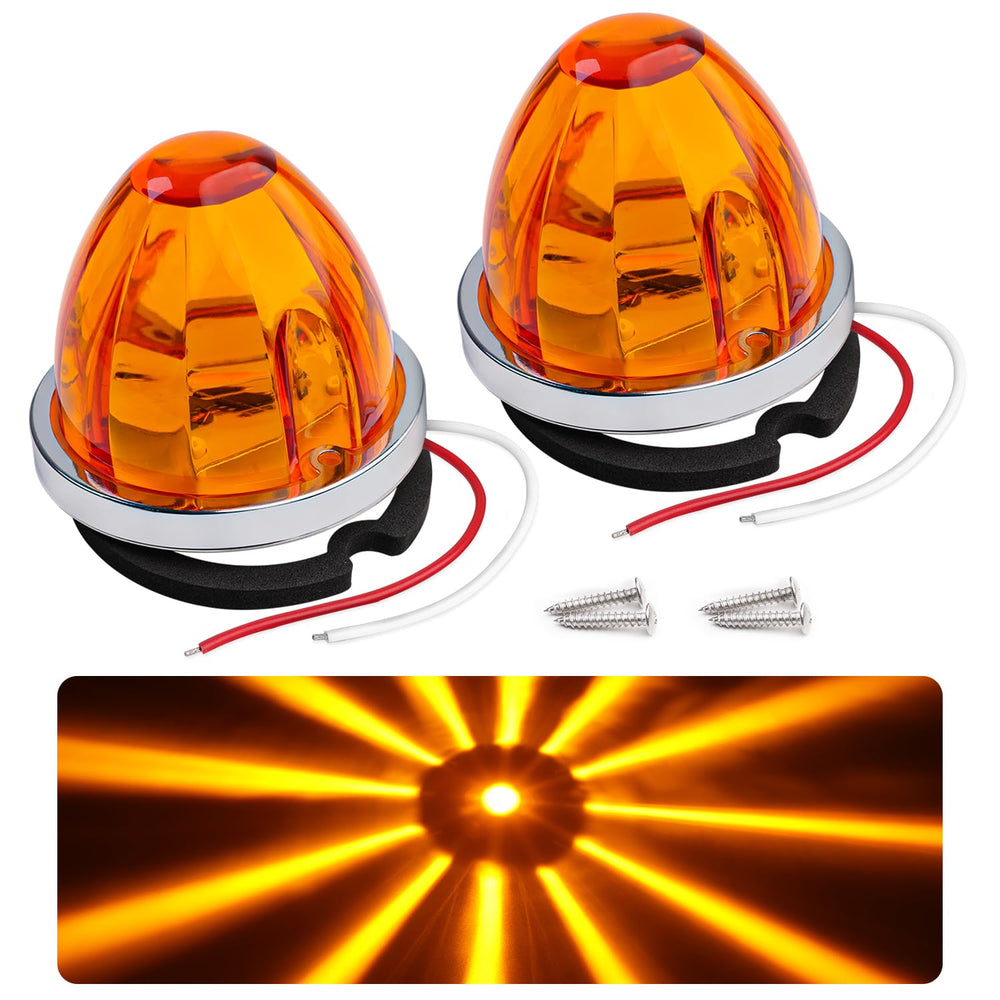 TMH Watermelon Amber Side Marker Light for trucks enhances night visibility.