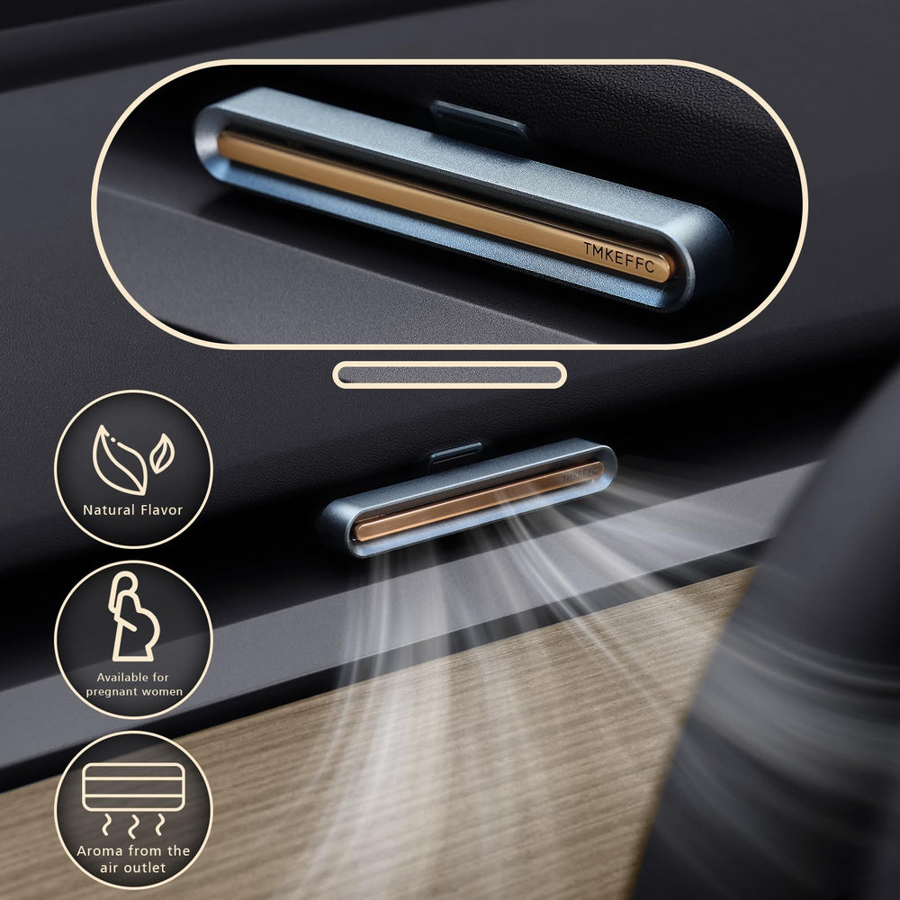 Close-up of alloy vent clip showing secure fit for Tesla vents