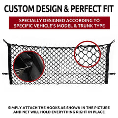 TN TrunkNets cargo net secure-fit attachment keeps items from shifting.