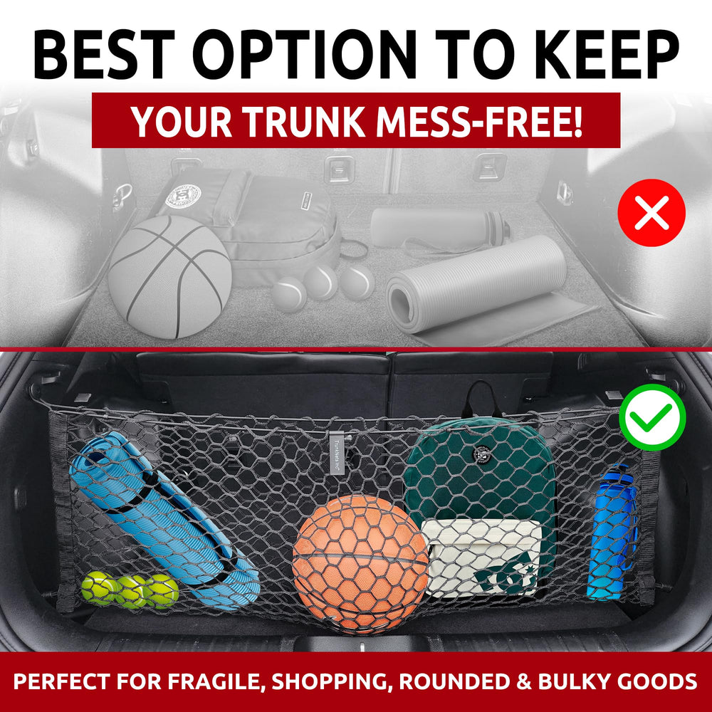 TN TrunkNets durable polypropylene material for long-lasting trunk organization