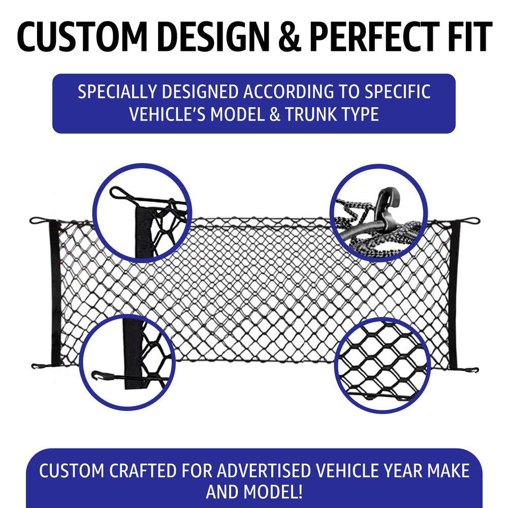 TN TrunkNets premium non-toxic polypropylene cargo net for durable SUV organization