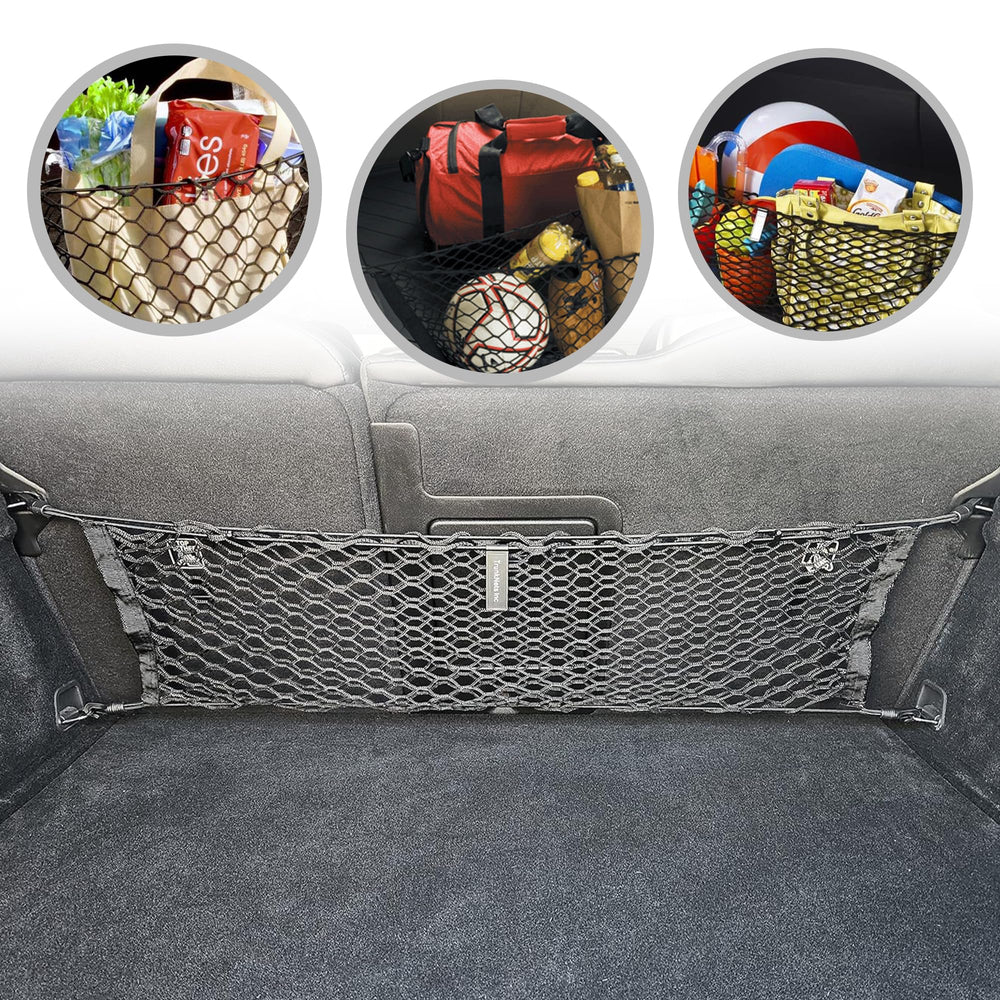 TN TrunkNets Inc Volvo XC60 cargo net installed for organized trunk