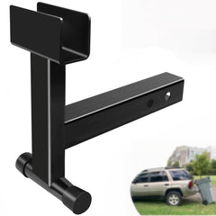 TNCZHYLX trash can hauler hitch in black finish ready for bin transport