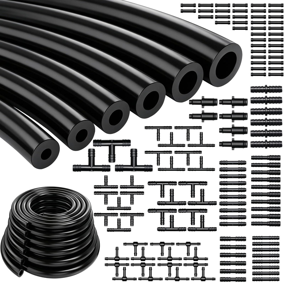 Tnisesm 134Pcs vacuum hose kit with six tubing sizes for flexible automotive maintenance