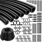 Tnisesm 134Pcs vacuum hose kit with six tubing sizes for flexible automotive maintenance