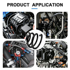 Tnisesm silicone hose kit 8mm ID close-up, rugged engine bay use