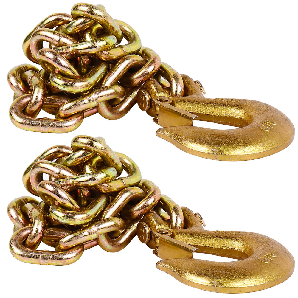 Tnyeobae 35-inch trailer safety chain 2-pack for reliable heavy towing.