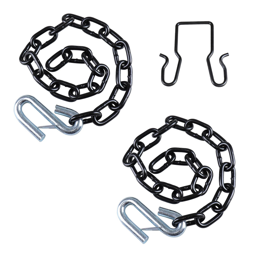 Tnyeobae trailer safety chain with 5/16 x 27 inch dimensions for heavy-duty towing.