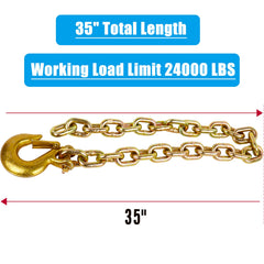 Tnyeobae yellow zinc-plated trailer chains resist rust for marine and winter use.