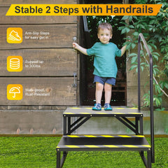 TOCRETOARE RV Steps with non-slip treads, secure footing on wet or uneven surfaces.