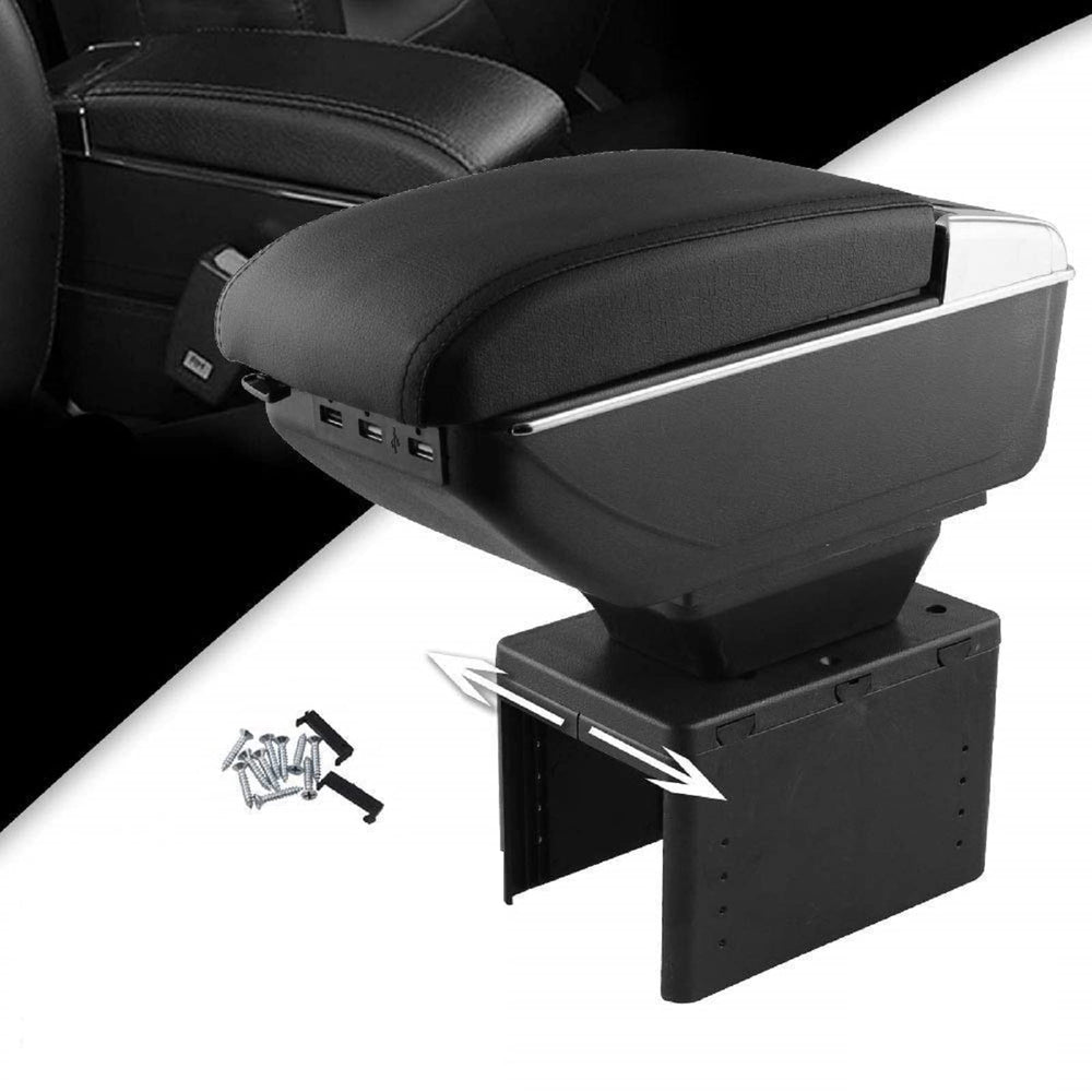 Tocsho armrest box with double-layer storage keeps essentials organized.