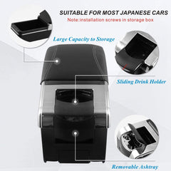 Tocsho armrest with retractable cup holder for easy drink access.