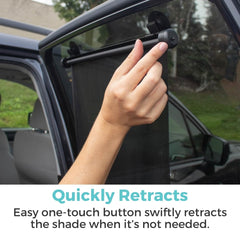 Toddleroo by North States 2-pack car shade set provides coverage for two windows.