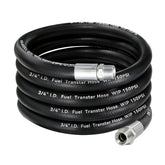 Togsher fuel transfer hose end-connection demonstrates secure, leak-free nozzle compatibility.