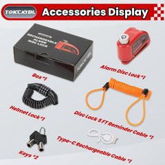 TOKCKYBL package includes two keys and Type-C charging cable.