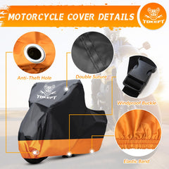 Tokept XXXL cover features aluminum lock holes for added security when parked.
