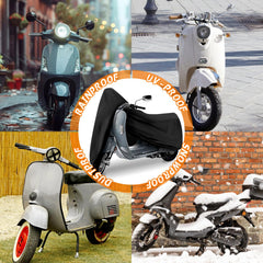 TOKEPT Scooter Cover in black offers outdoor protection and easy storage.