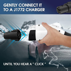 TOKREAL J1772 adapter at charging station highlighting compatibility with multiple networks.